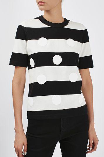 Topshop Polka Dot Tee By Boutique