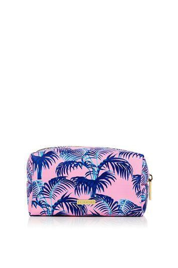 Topshop *palm Print Make-up Bag By Skinnydip