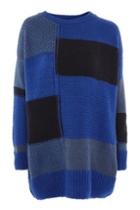 Topshop Patchwork Oversized Sweater