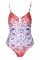 Topshop Geo Print Ombre Swimsuit