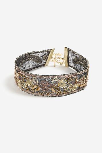 Topshop Embellished Sheer Choker Necklace