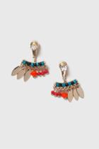 Topshop Beaded Front And Back Earrings