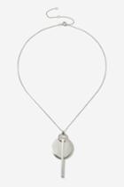 Topshop Stick And Disc Pendant Necklace