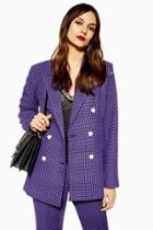 Topshop Boucle Double Breasted Blazer