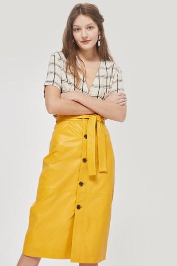 Topshop Button Through Midi Skirt