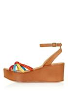 Topshop Weave Knotted Wedge Sandals