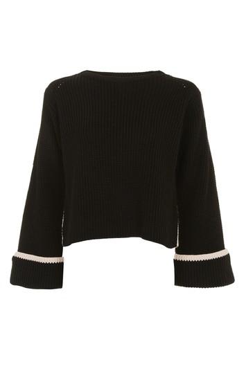 Topshop Oversized Turn Back Cuff Jumper