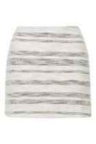 Topshop Stripe Boucle Aline Skirt