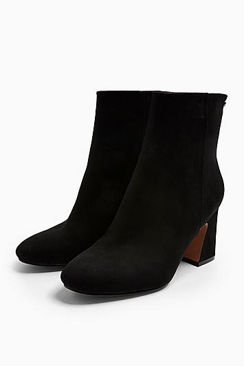 Topshop *wide Fit Belize Black Smart Boots