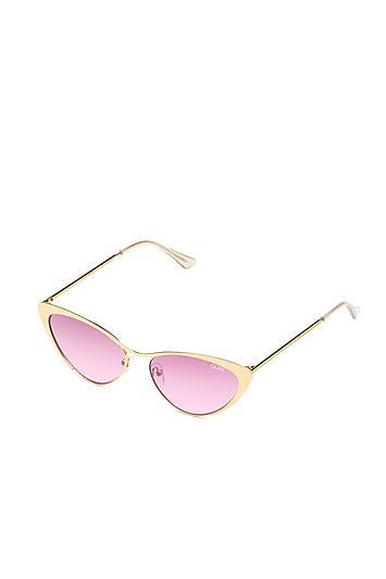 Topshop *gold & Purple Boss Sunglasses By Quay