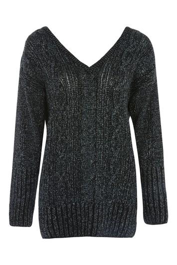 Topshop V-neck Cable Knit Jumper