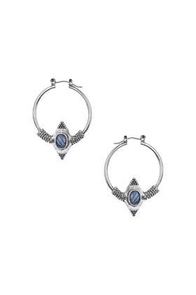Topshop Triangle And Stone Detailed Earrings