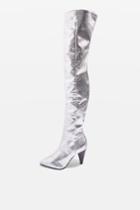 Topshop Boxer High Leg Patent Boots
