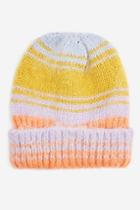 Topshop Brush Striped Ombre Beanie