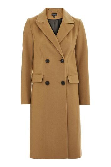 Topshop Tall Double Breasted Coat