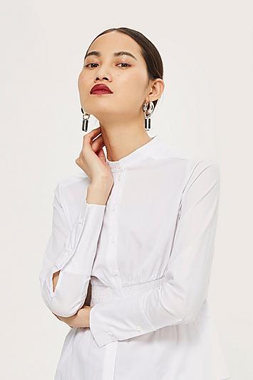 Topshop Smocking Detail Shirt