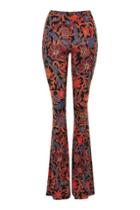 Topshop Floral Print Flared Trousers
