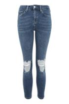 Topshop Petite High Waisted Ripped Jamie Jeans