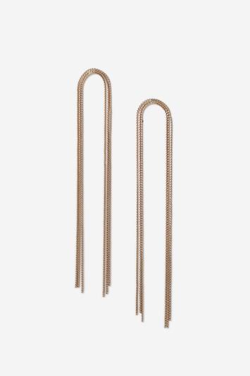 Topshop Curved Chain Drop Earrings