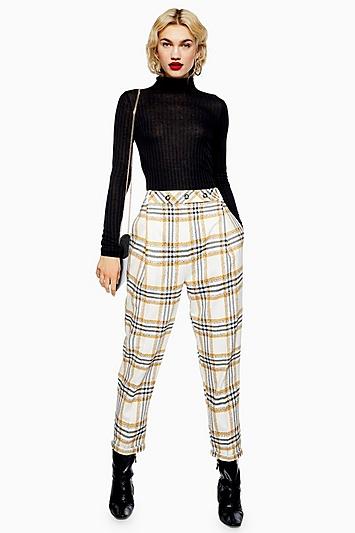 Topshop Three Button Tapered Trousers