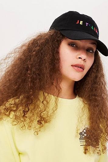 Topshop Je T'aime Embroidered Cap