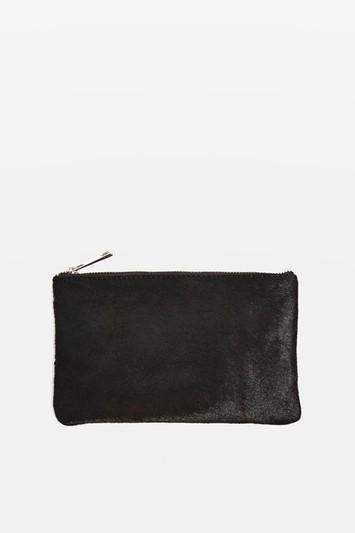 Topshop Peppa Leather Zip Top Purse