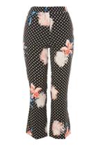 Topshop Print Kickflare Trousers