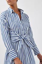 Topshop Stripe Tie-front Dress By Boutique