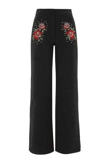 Topshop Sequin Embellished Wide Leg Pants