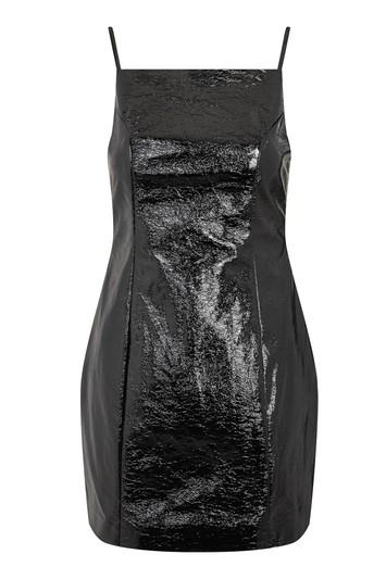 Topshop Cracked Vinyl Mini Shift Dress