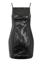Topshop Cracked Vinyl Mini Shift Dress