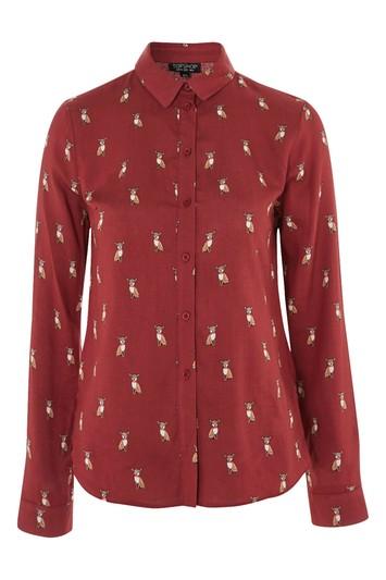 Topshop Chihuahua Print Shirt