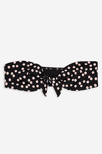 Topshop Spot Bikini Bandeau