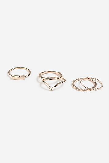 Topshop *clean Band Plaque Rings