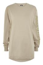 Topshop Satin Logo Boyfriend T-shirt By Ivy Park