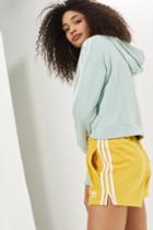 Topshop Yellow 3 Stripe Shorts By Adidas Originals