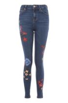 Topshop Moto Floral Jamie Jeans