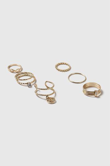 Topshop Fine Band Ring Pack