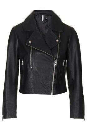 Topshop Boxy Leather Biker Jacket