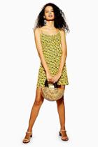 Topshop Fruit Crinkle Mini Dress