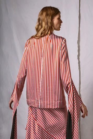 Topshop Striped Blouse By Boutique