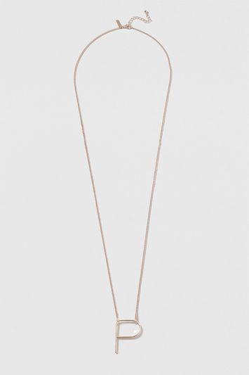 Topshop 'p' Initial Pendant Necklace