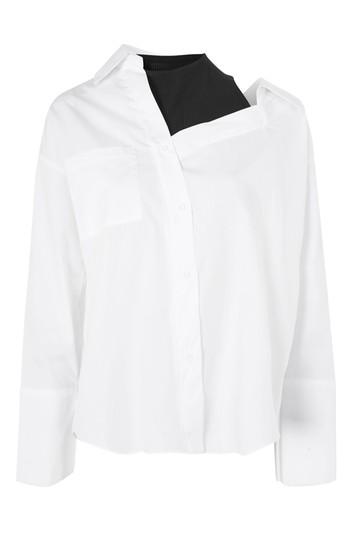 Topshop Deconstructed Hybrid Shirt
