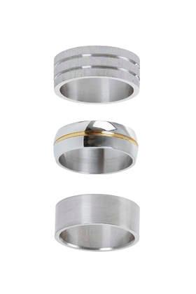 Topshop Stainless Steel Ring Multipack