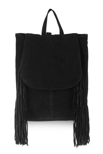 Topshop Suede Fringed Backpack
