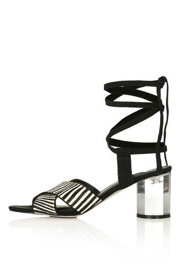 Topshop Raffle Clear Round Heeled Sandals