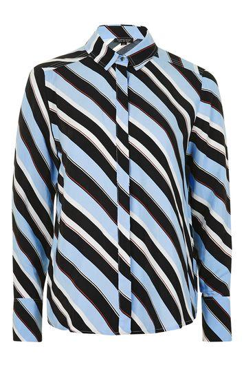 Topshop Bold Contrast Stripe Shirt