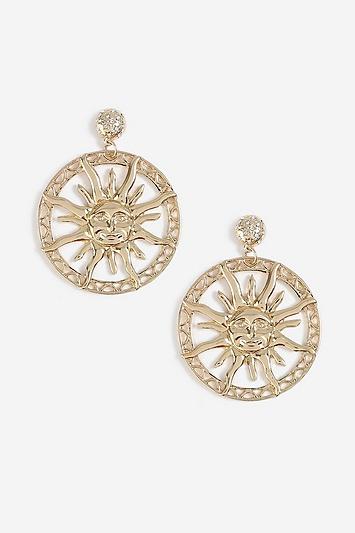 Topshop Sun Face Earrings