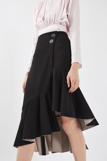 Topshop Crepe Ruffle Skirt By Boutique