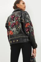 Topshop Embellished Biker Jacket